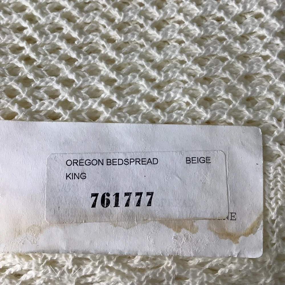 Stylemaster Crochet‎ Bedspread Oregon King Beige NIOP